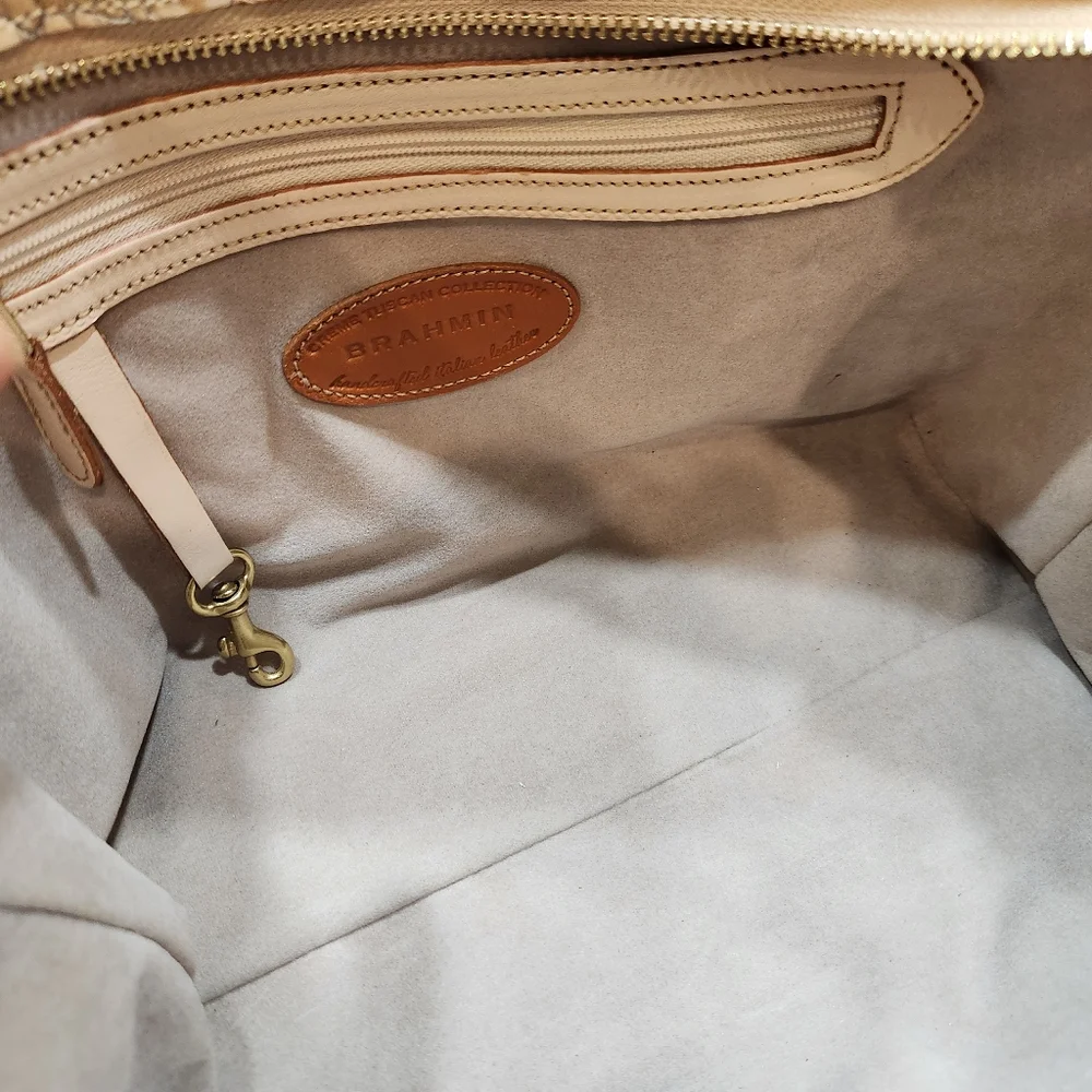 Brahmin Tuscan Creme Collection Handbag / Crossbody Bag - Picture 7 of 9
